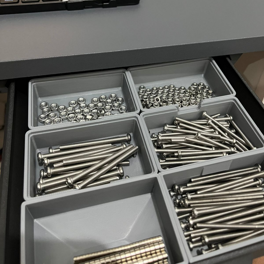 Stackable Parts Bin for Screws and Hardware (Single)