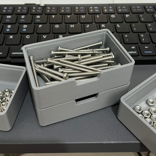 Stackable Parts Bin for Screws and Hardware (Single)