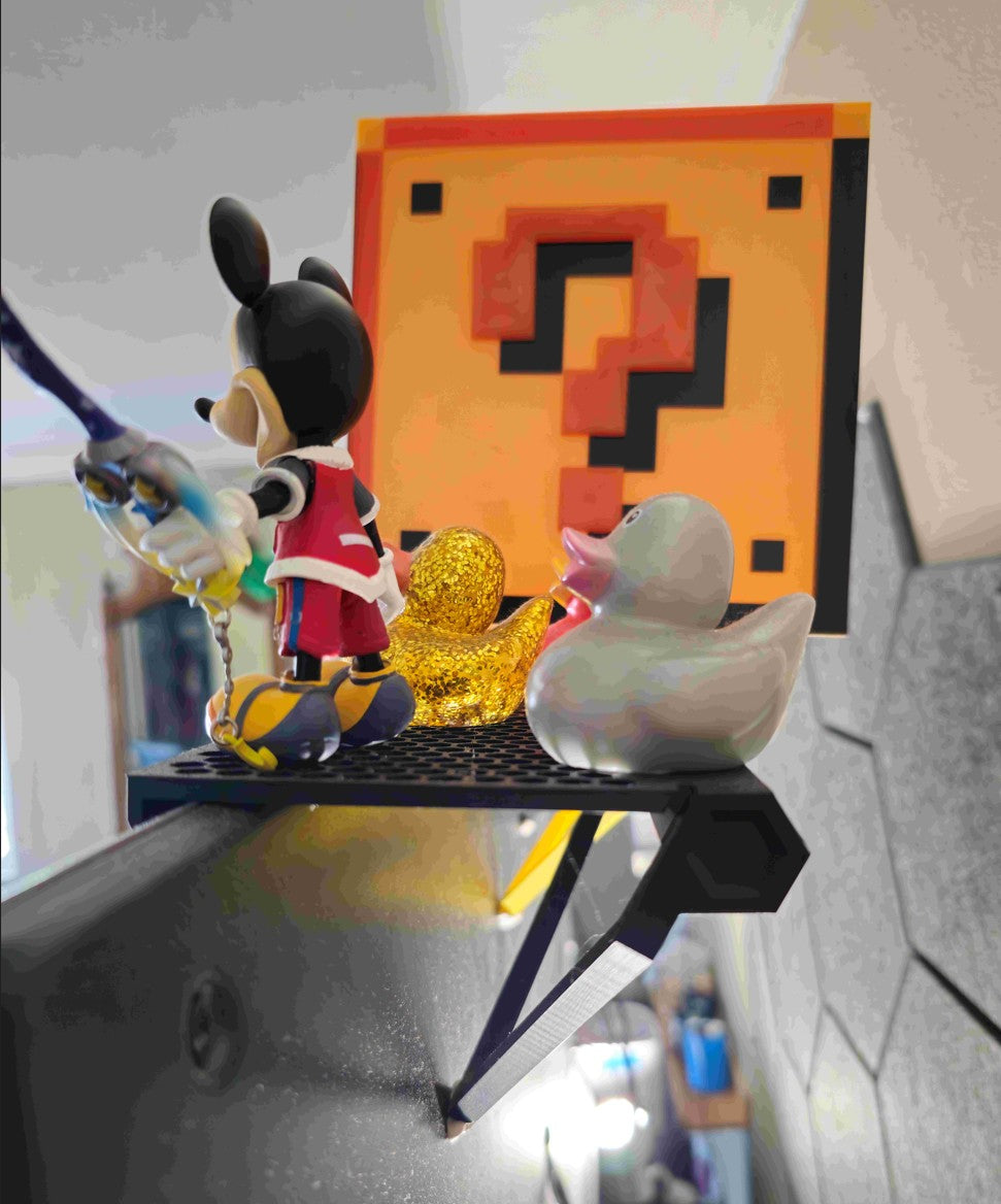 Adjustable Top-of-Monitor Shelf (3D-Printed)