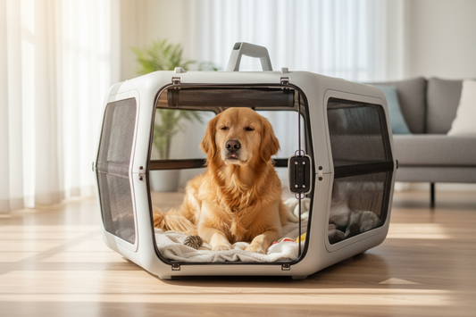Pet Transportation, dog in a cage